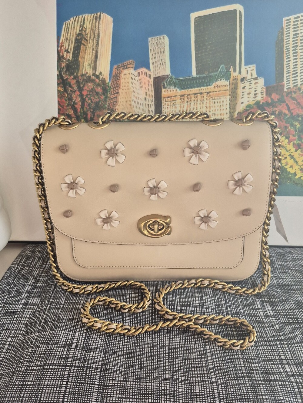 NWT★Coach Madison shoulder bag with tea rose knot - Picture 5 of 16